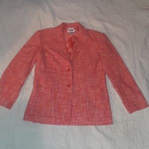 TALBOTS silk coral blazer 6p